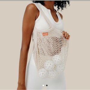 Recess Pickleball The Court Bag Cream / Beige Mesh Bag For Paddles Machine Wash